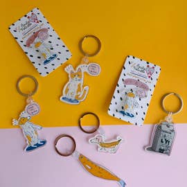 NEW! Banana Dog Keychain