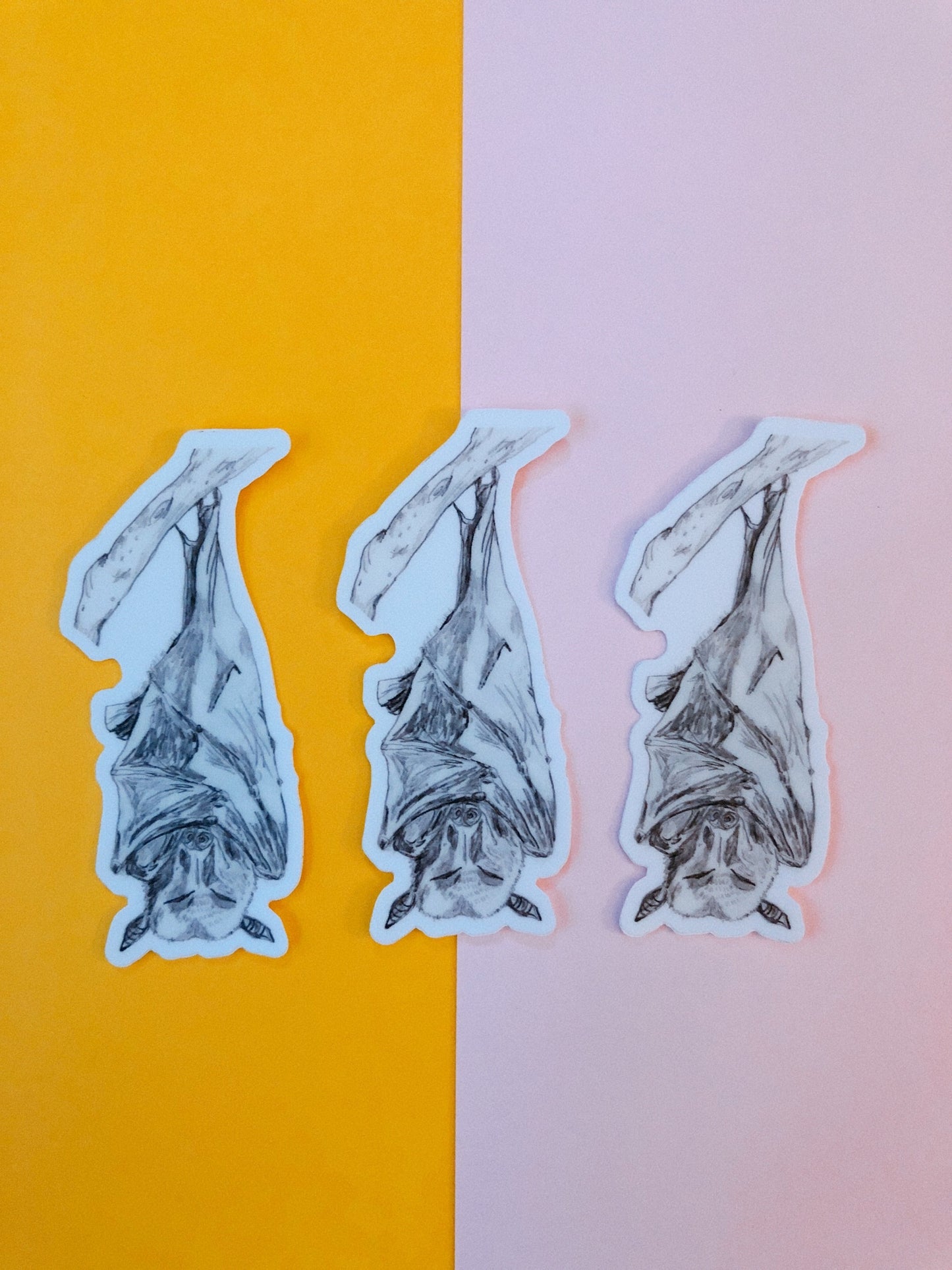 Hanging Happy Bat Sticker