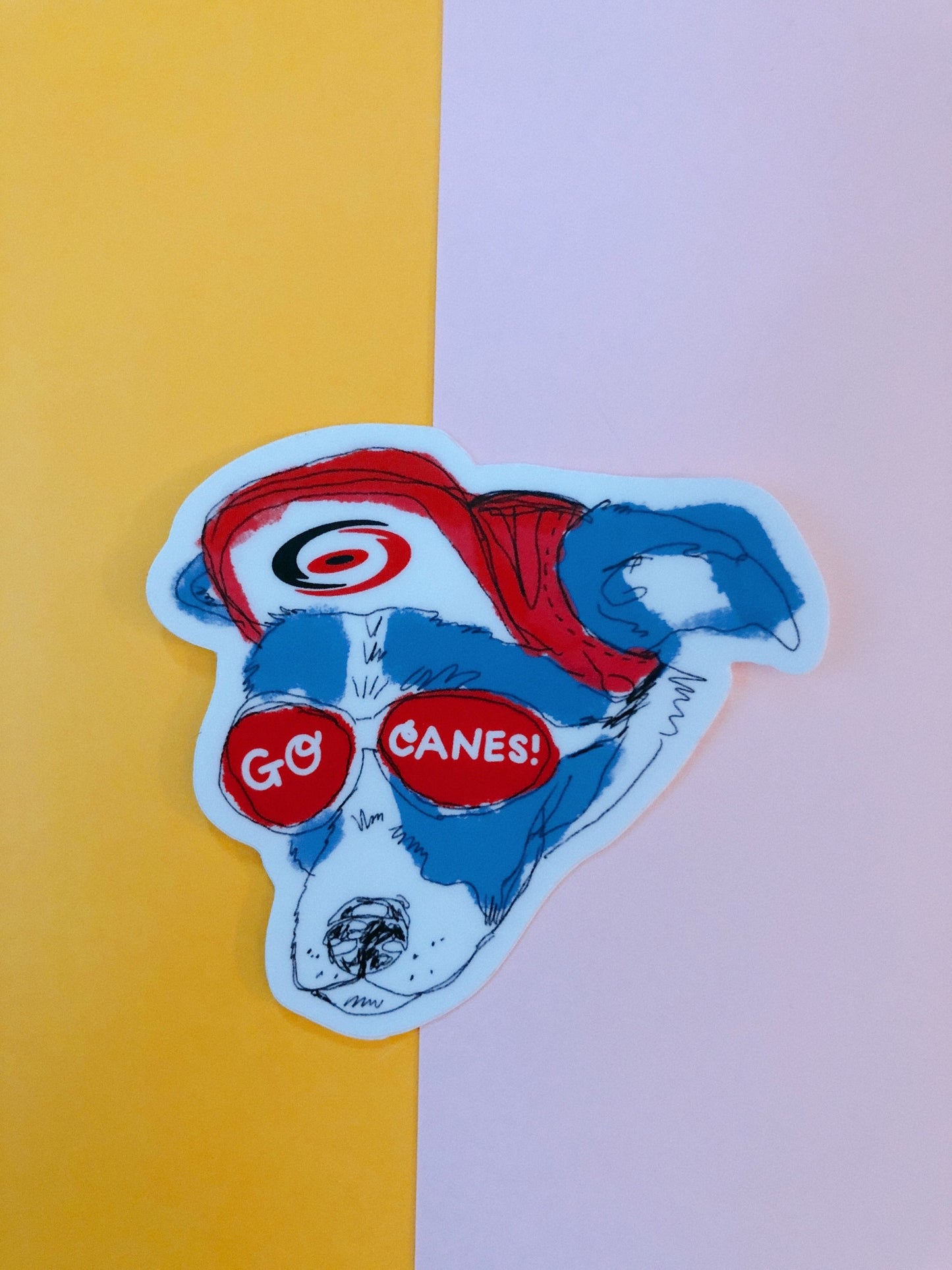 Carolina Hurricanes Cute Dog Sticker