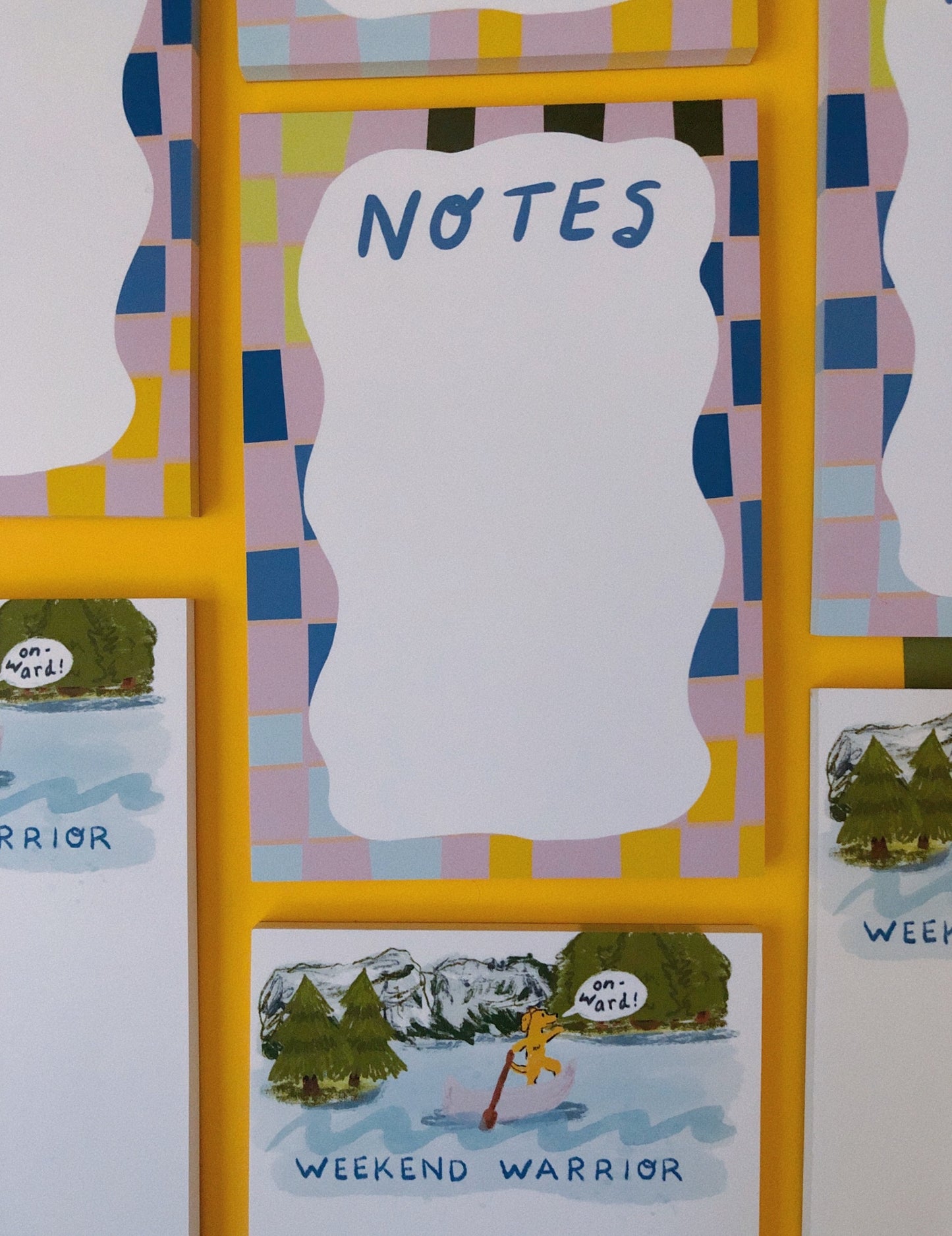 Cute colorful grid notes notepad