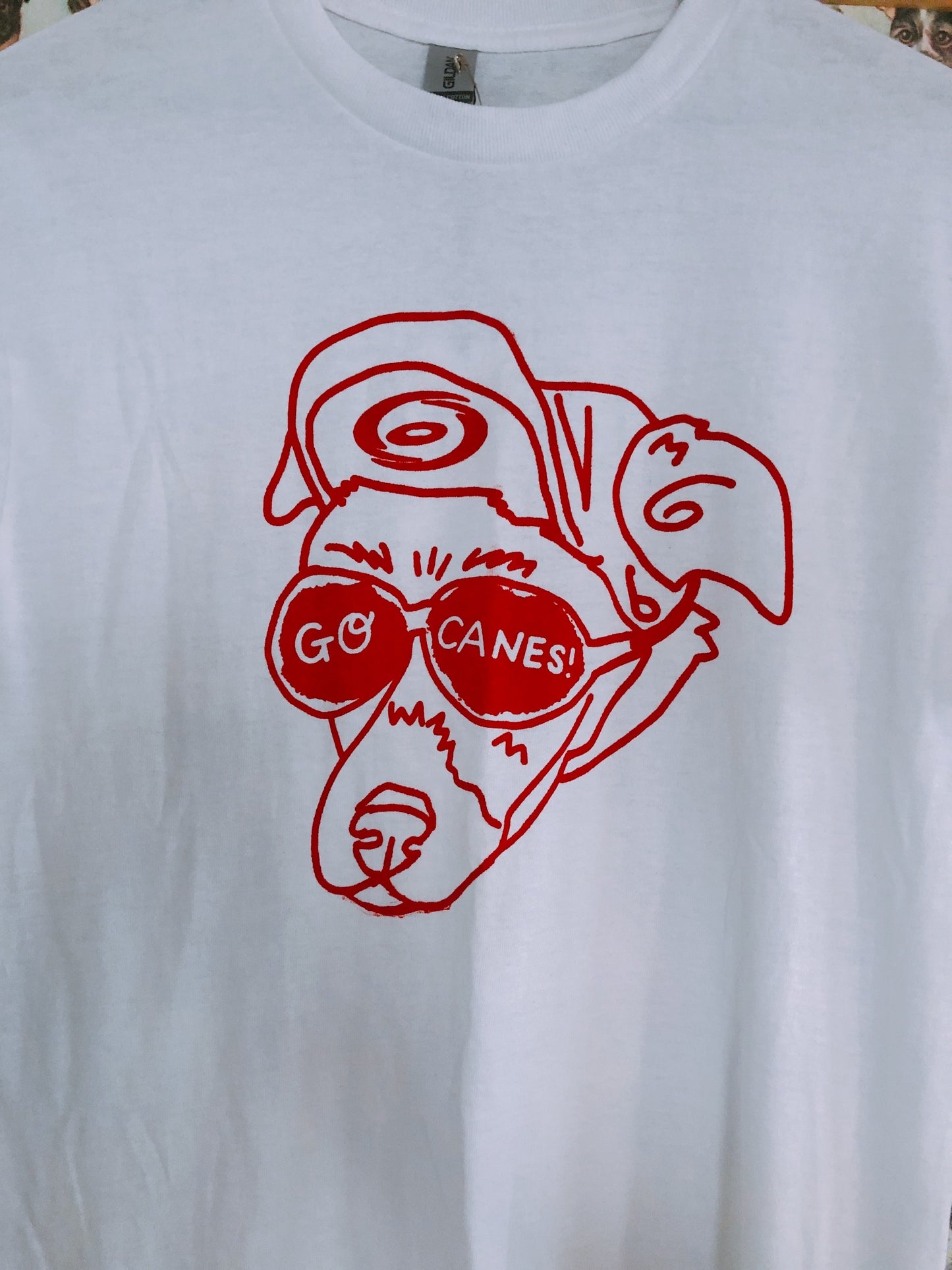 "Go CANES!" Carolina Hurricanes dog comfort colors shirt
