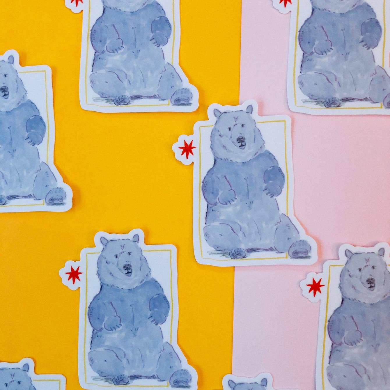 Watercolor Bear Sticker