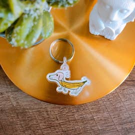 NEW! Banana Dog Keychain