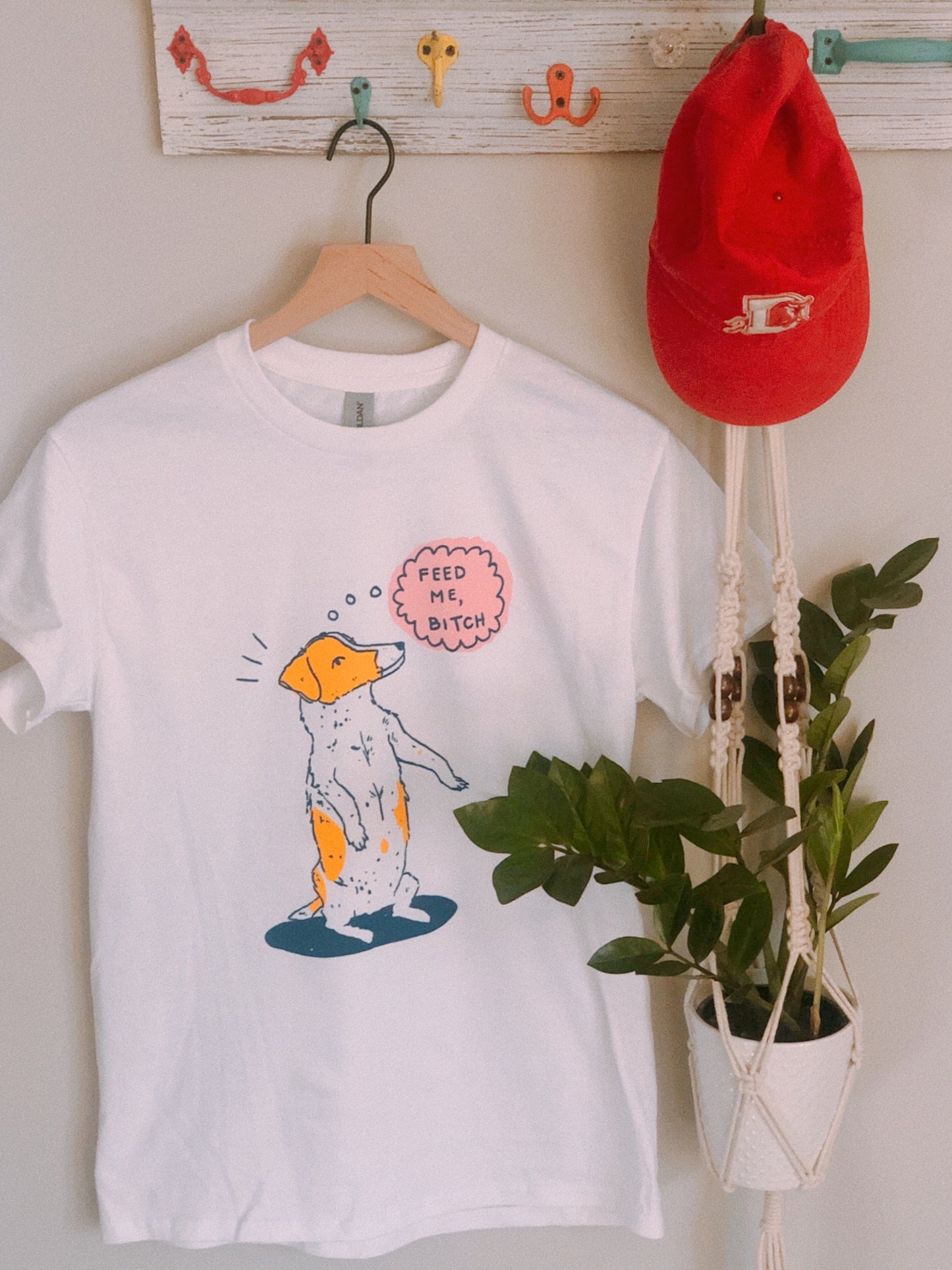 "Feed me, bitch" Dog thinking comfort colors shirt