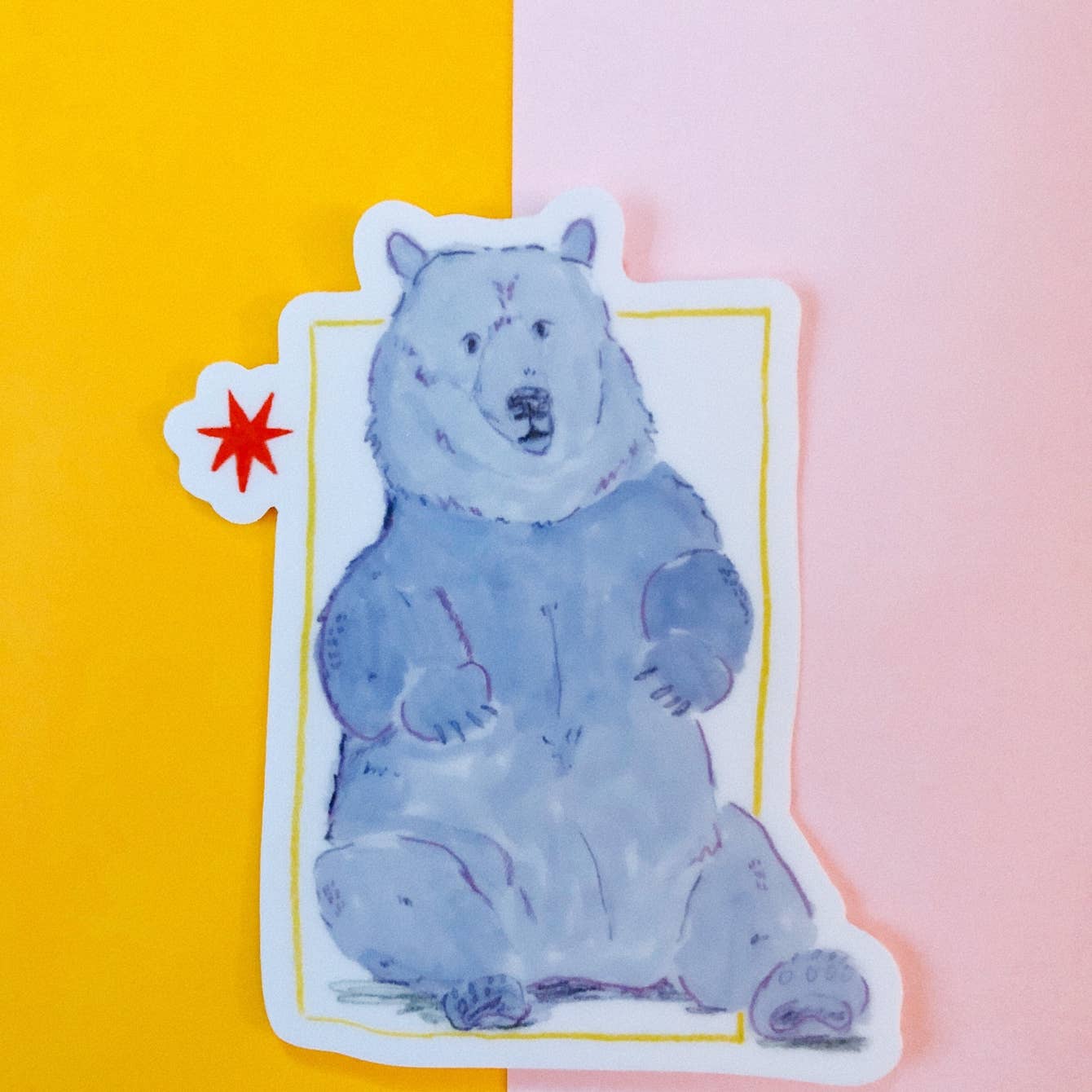 Watercolor Bear Sticker