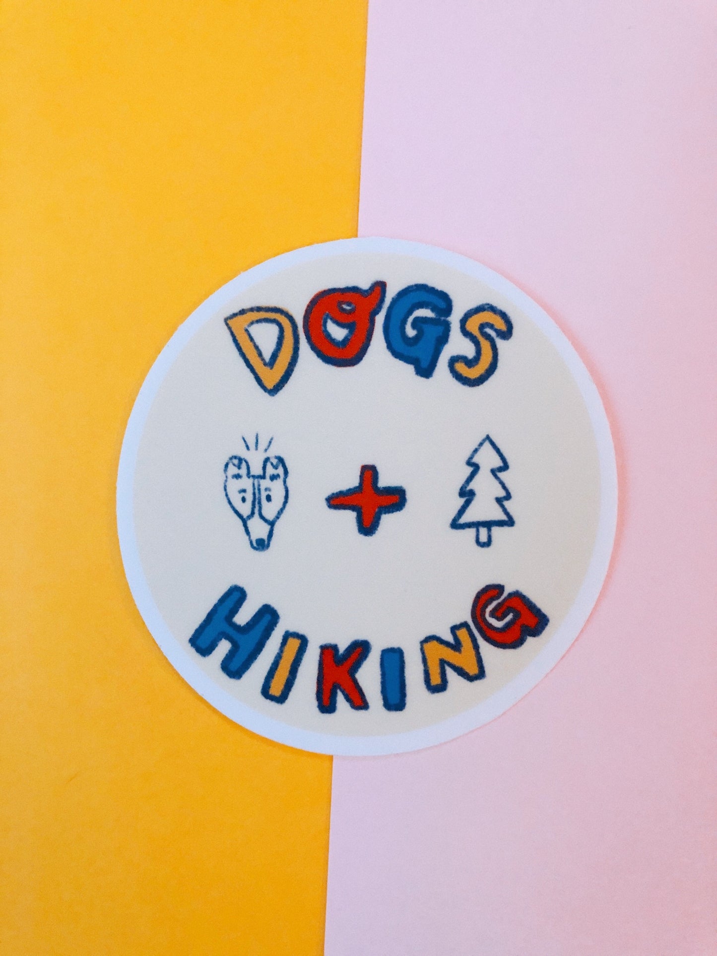 DOGS + HIKING Sticker