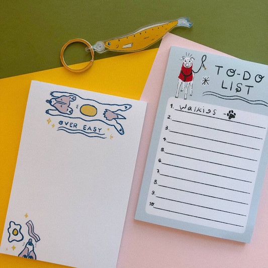 Over Easy Dog To Do List Notepad