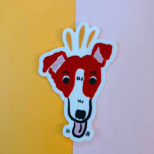 NEW! Cute Dog Face Jack Russell Sticker