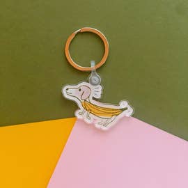 NEW! Banana Dog Keychain