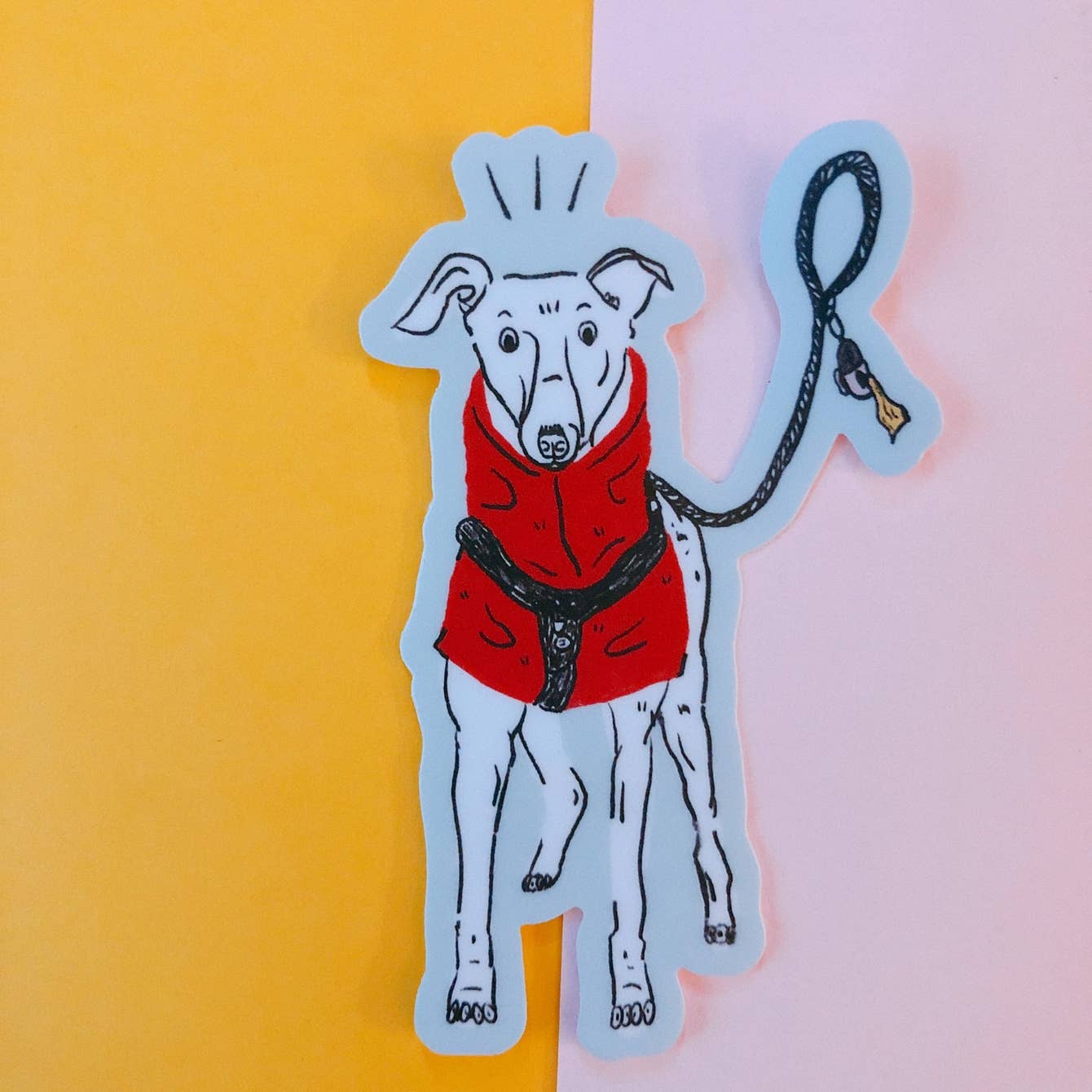 Walkies Dog Greyhound Sticker