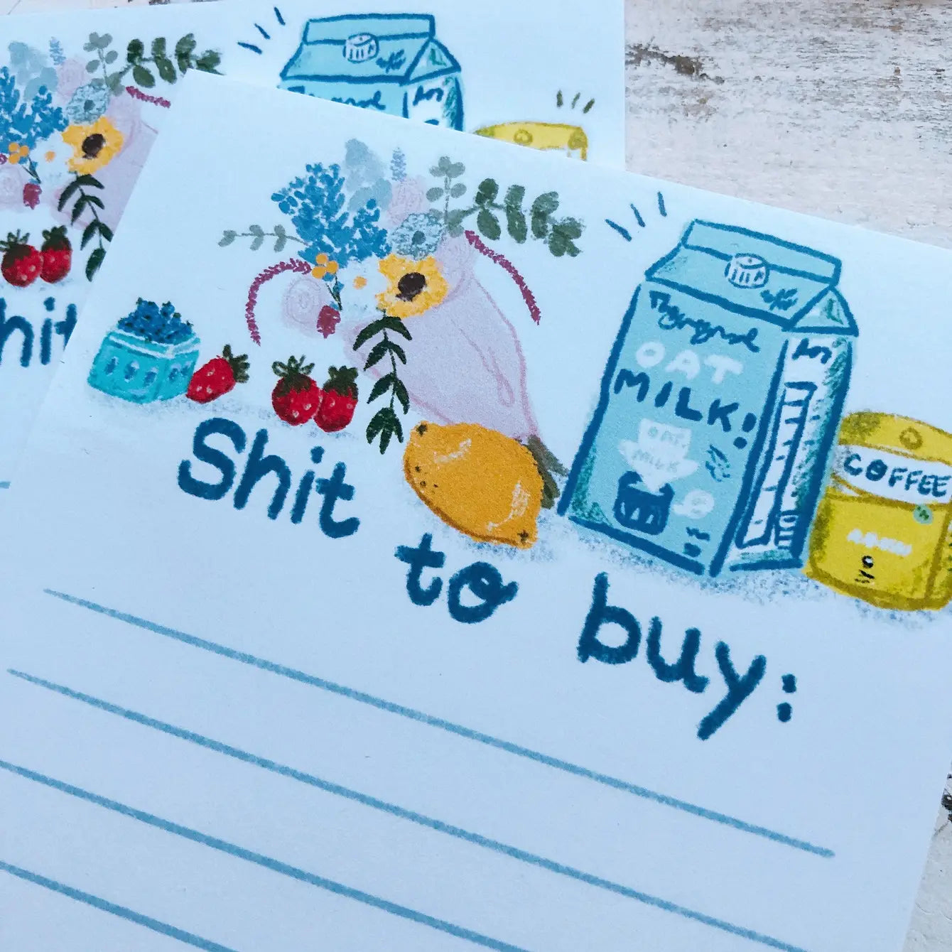NEW! "Shit to buy" Notepad
